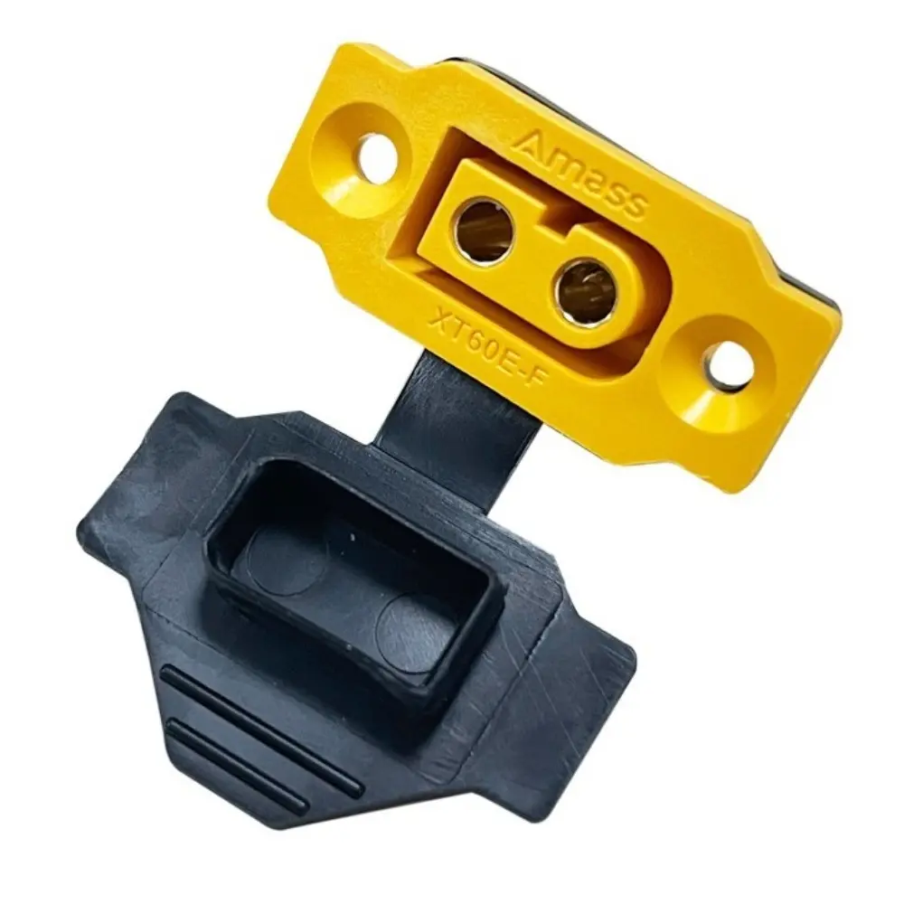 New AMASS XT60E Connector Yellow Black Mountable XT60E Female Plug FPV Racing Fixed Board Plastic XT60E-F Cover RC Accessories