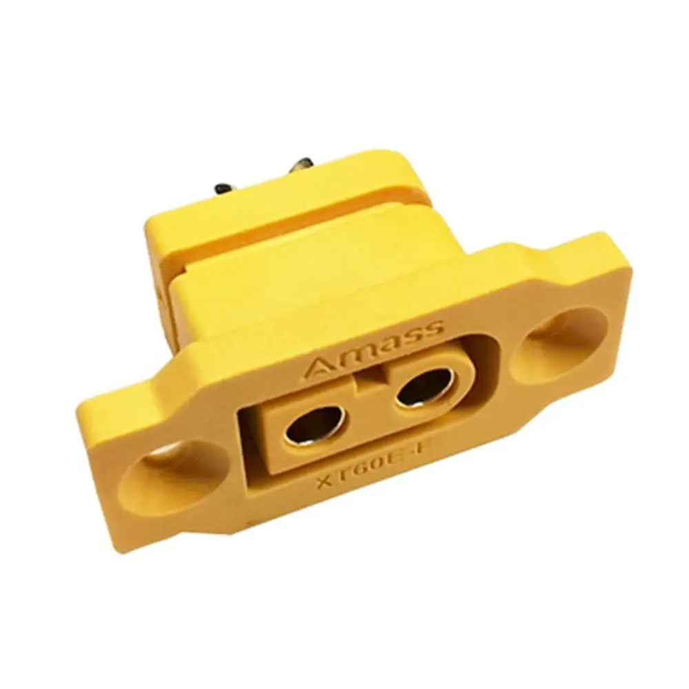 New AMASS XT60E Connector Yellow Black Mountable XT60E Female Plug FPV Racing Fixed Board Plastic XT60E-F Cover RC Accessories