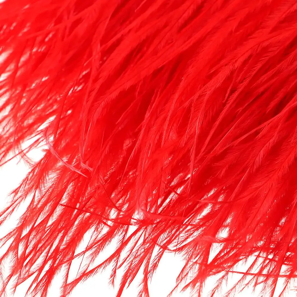 1 Meter Ostrich Feathers Trim 8-10 CM Plumes Ribbon Selvage For DIY Wedding Dress Decoration Crafts Accessories