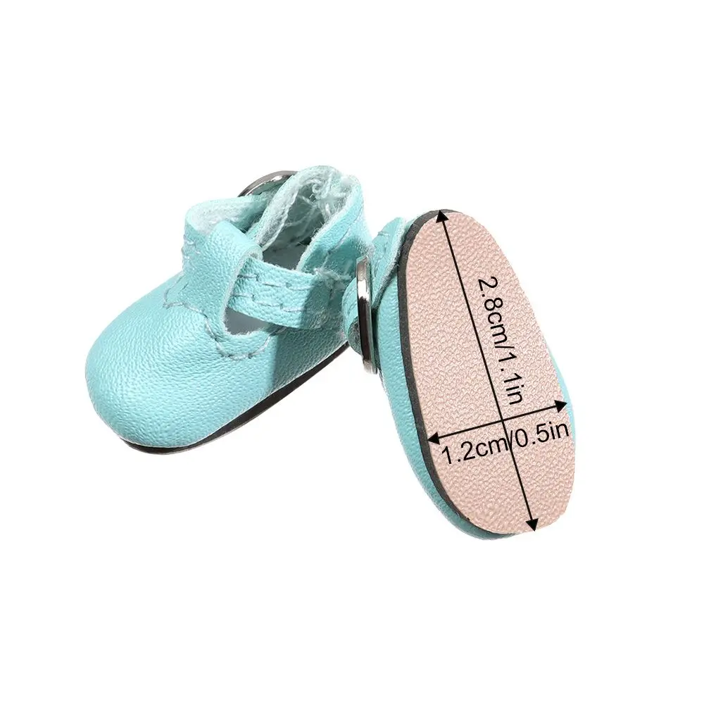 1 Pair Fashion Multicolor Doll Shoes PU Leather Change Clothes Game Fit 1/6 Scale Dolls Accessories Play House Gift 2.8*1.2cm