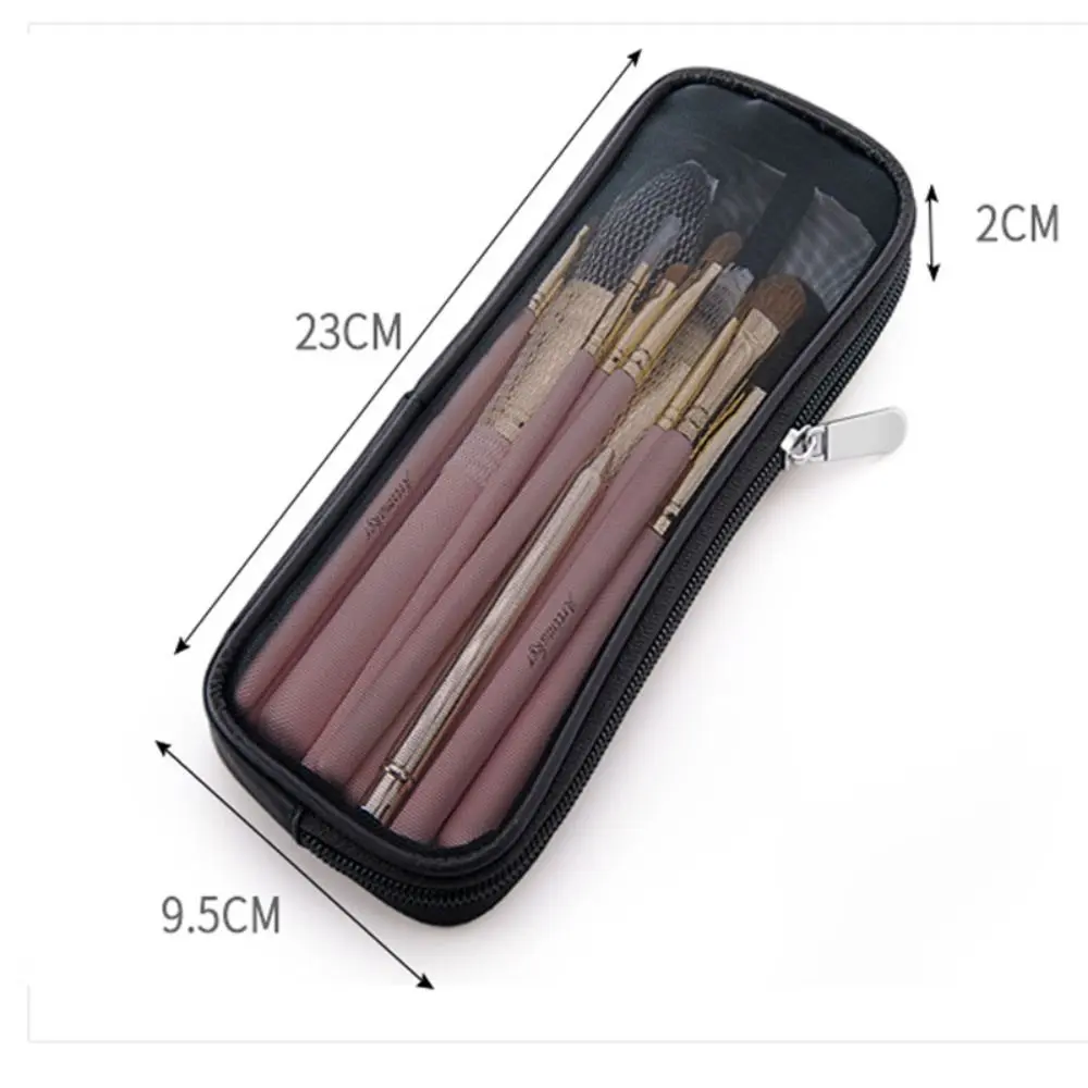 New Mesh Design Makeup Brush Travel Case Multipurpose with Zipper Beauty Tools Organizer Cosmetic Toiletry Bag Travel Use