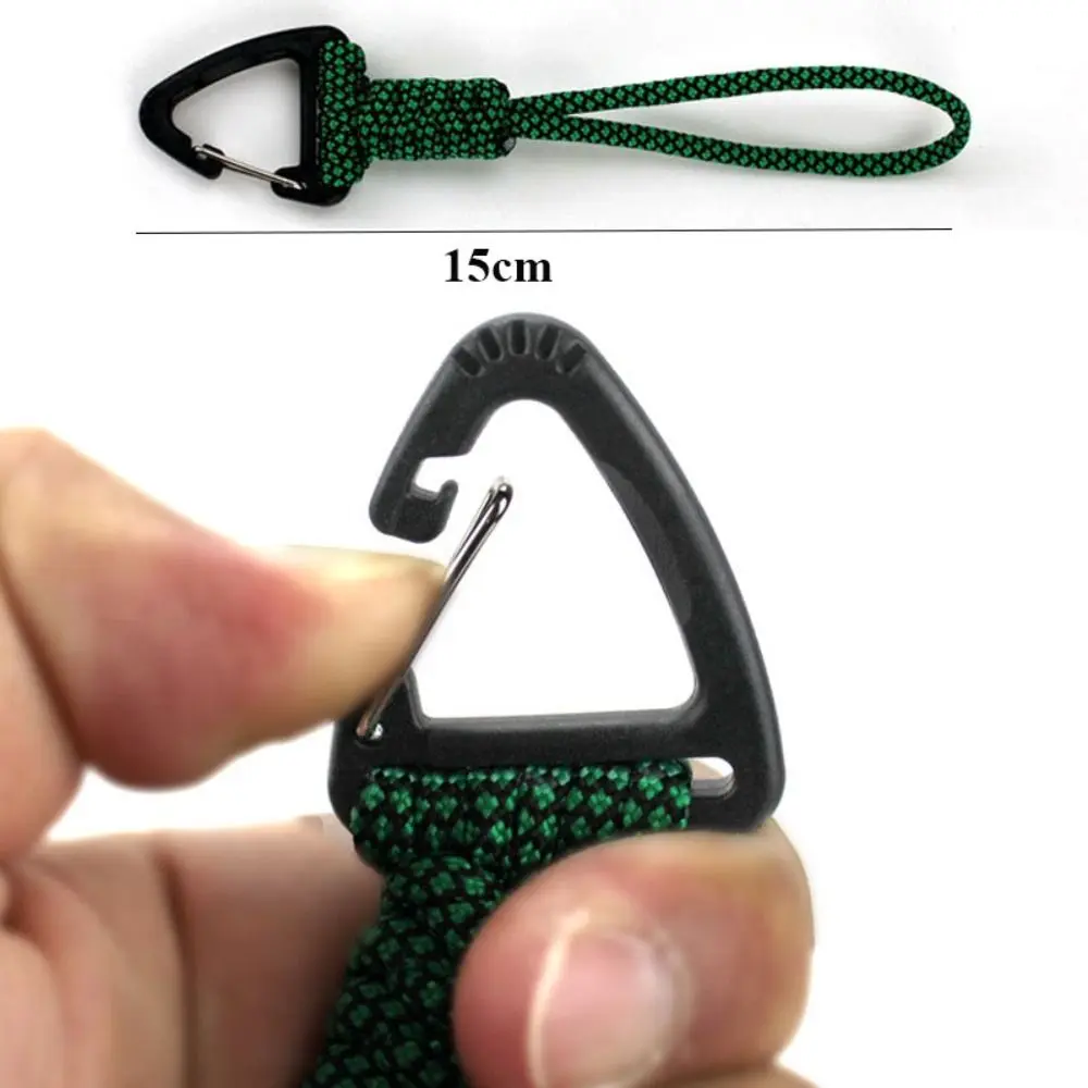 Paracord Keychain Lanyard Rotatable Buckle High Strength Parachute Cord Emergency Survival Backpack Triangle Key Ring Neck
