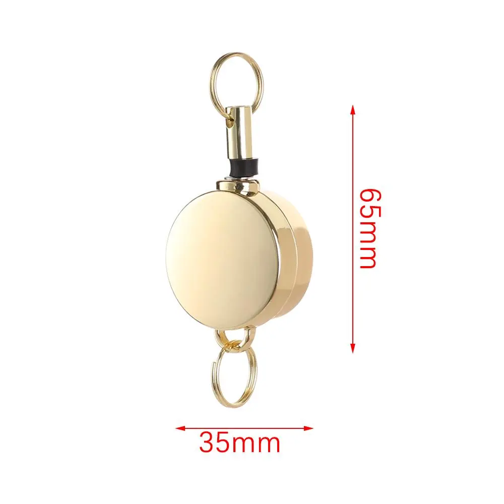1/2 /4pcs Retractable Reel Clip Badge Holder ID Card Key Ring Carabine Durable Portable Stainless Steel Belt Clip