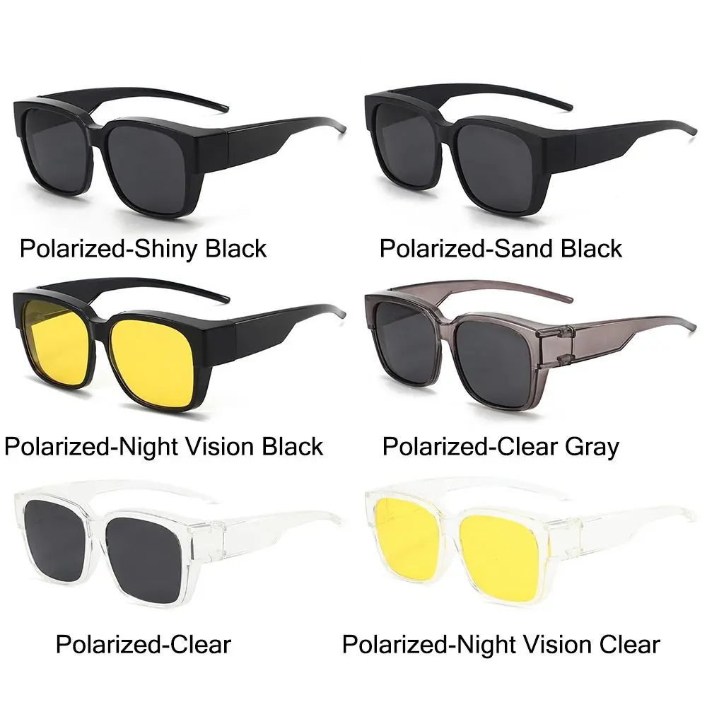 That Can Be Worn over Other Glasses for Driving Riding Fit Over Glasses Sunglasses Polarized Wrap Around Square Shades