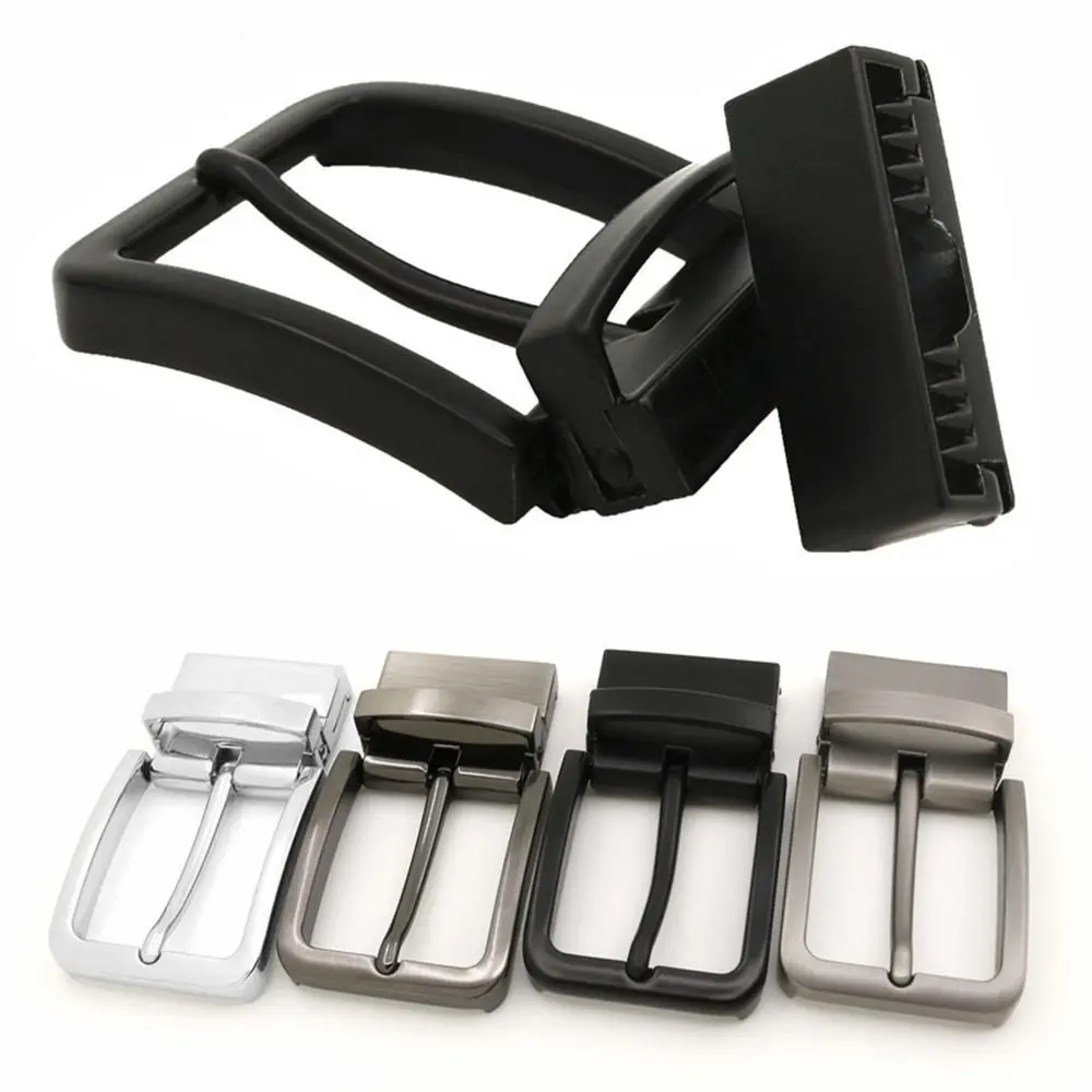 Men Metal Pin Belt Buckle Rotatable Clip Buckle DIY Leather Craft Jeans Accessories for 2.8cm-3.4cm Wide Belt