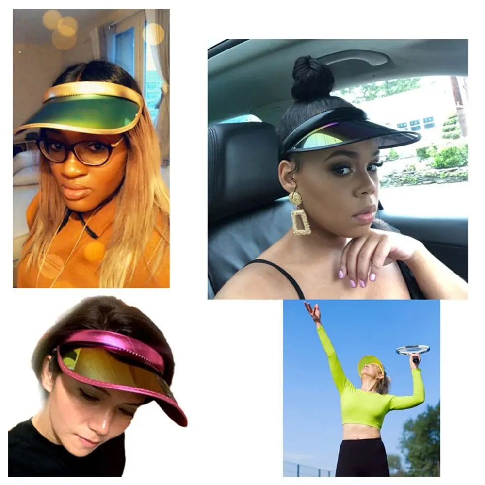 PVC Women Men Transparent Summer Baseball Hat Anti-UV Sunshade Hat Bicycle Sun Hat Visor Caps