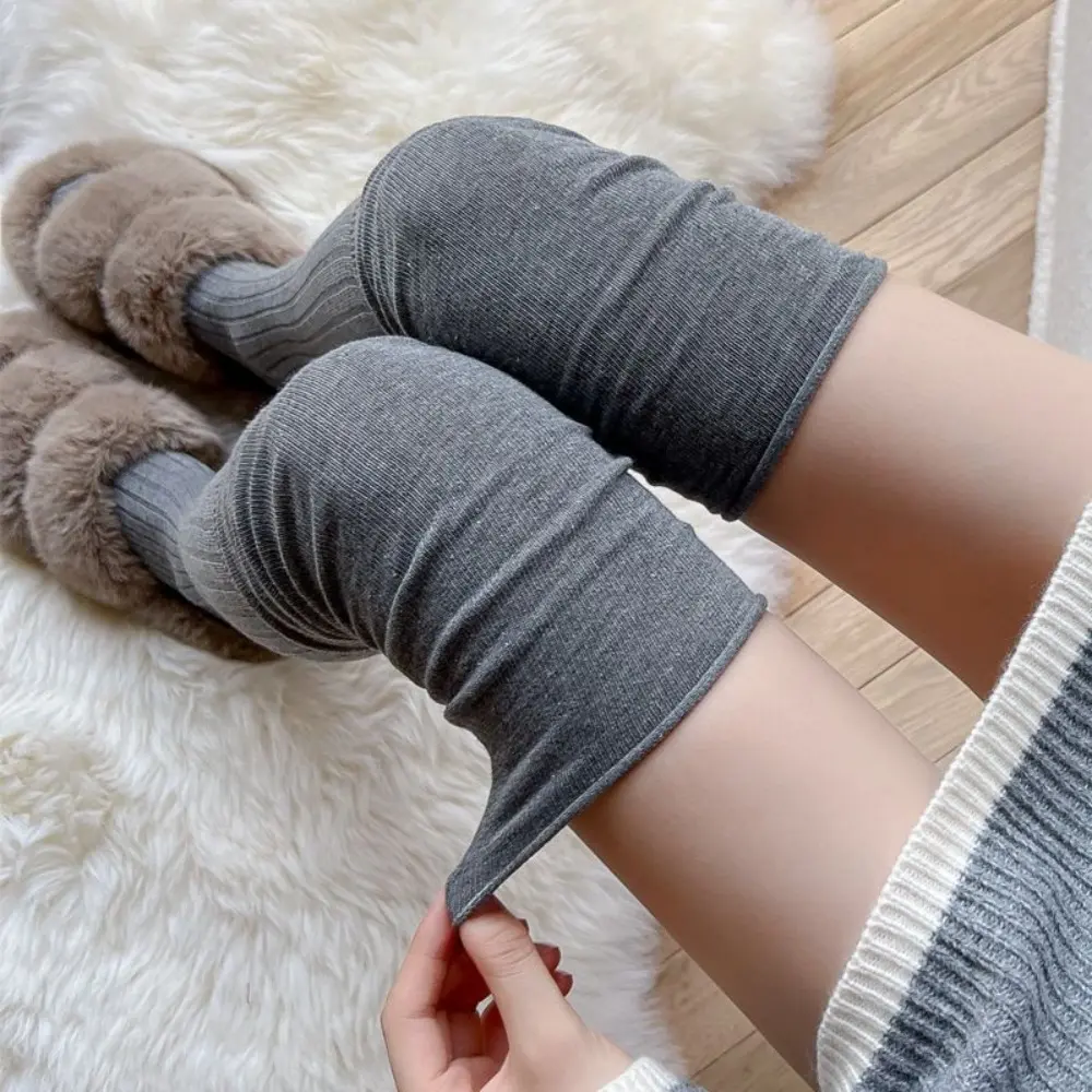 New Solid Color Thigh High Stockings Women Trendy Casual Over The Knee Female Long Socks Thermal Warm Cotton Tall Tube Leggings