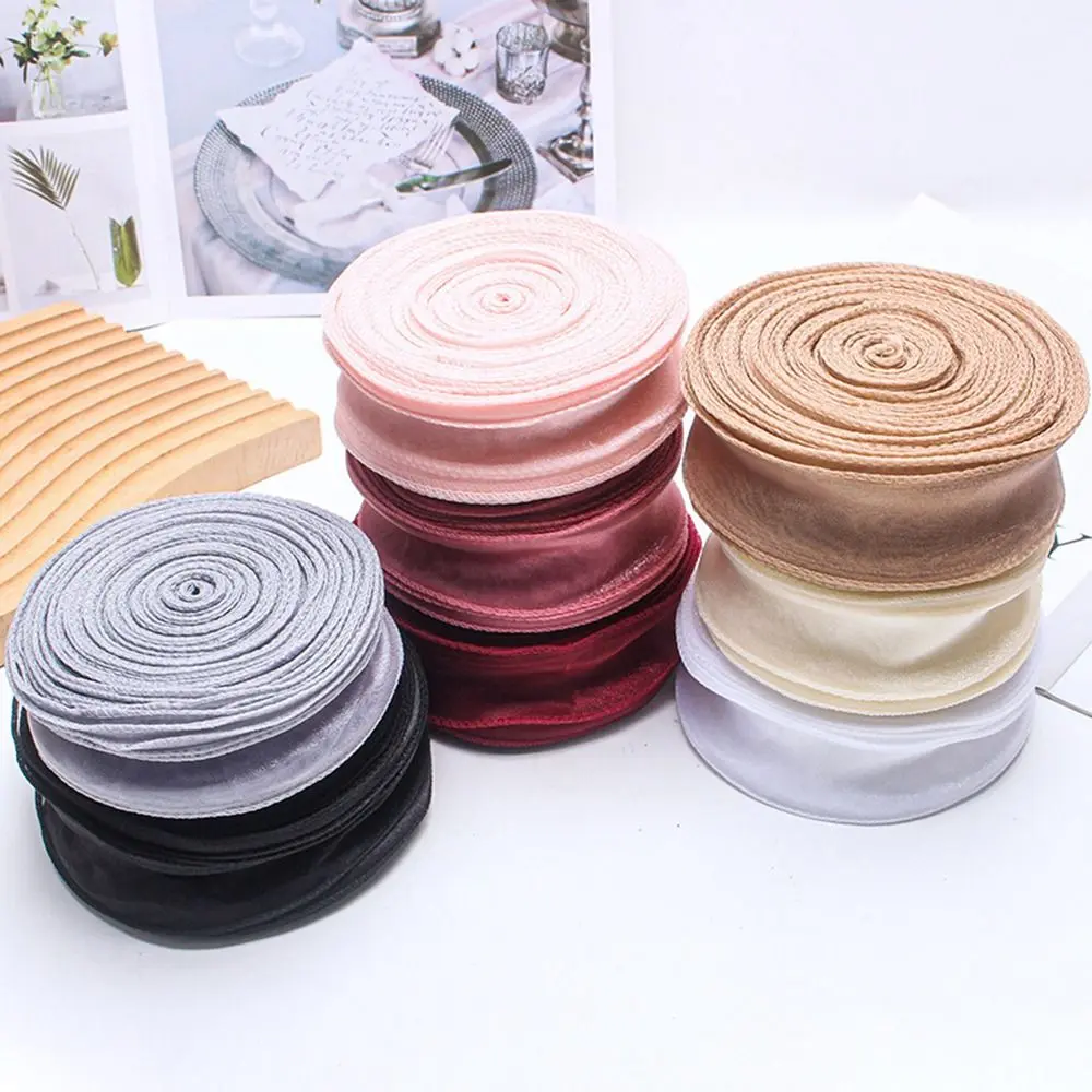 Roll of Satin Ribbon 40mm 10 yards Flower Bouquet Wrapping Tulle Ribbon Organza Ribbon Mesh Fabric Lace Korean Ribbons
