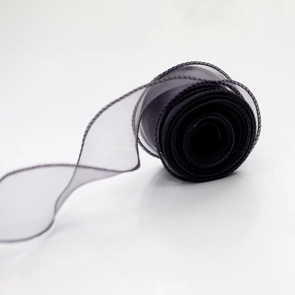 Roll of Satin Ribbon 40mm 10 yards Flower Bouquet Wrapping Tulle Ribbon Organza Ribbon Mesh Fabric Lace Korean Ribbons