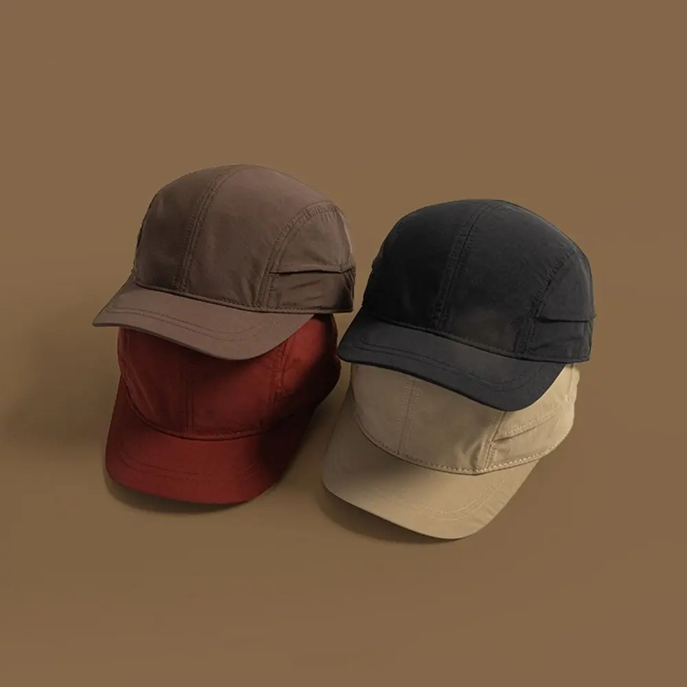 Baseball Caps Cotton Adjustable Sun Protection Quick Dry Sunscreen Hats Short Brim Hip Hop Golf Dad Hat Snapback Caps