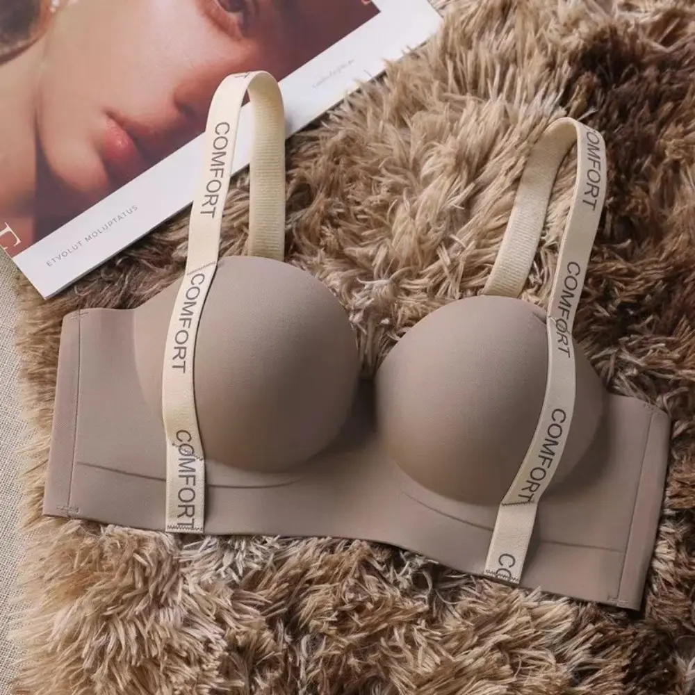 Push-up lingerie, extra thick, no steel frame, large size for women sexy pop-up cup bra