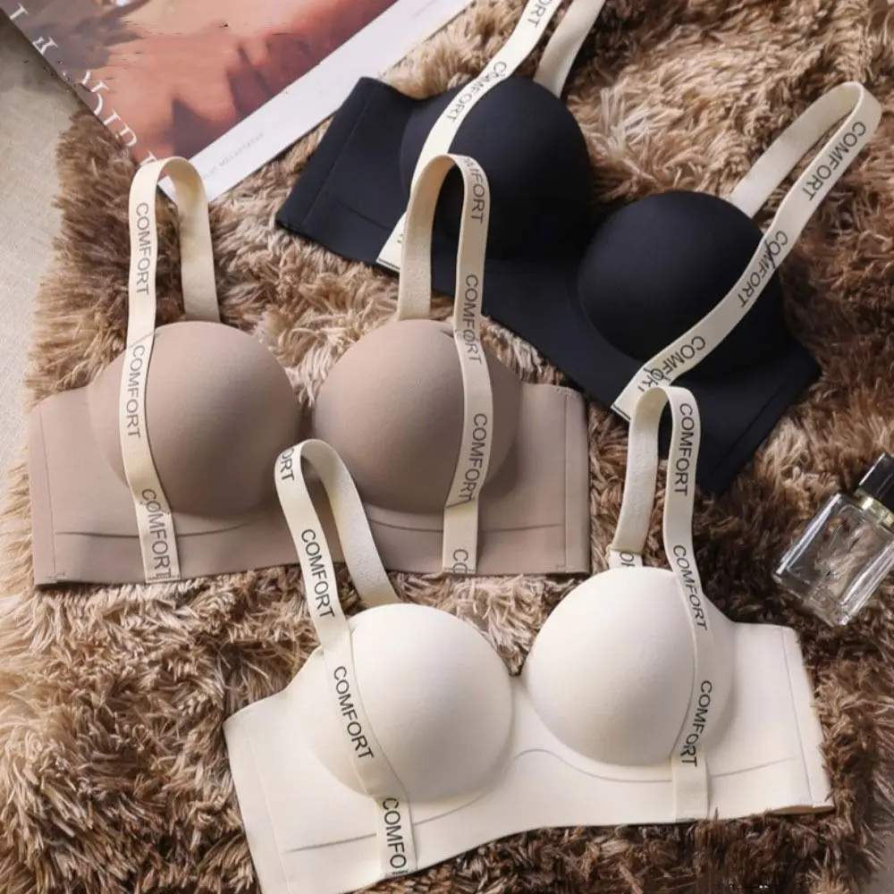 Push-up lingerie, extra thick, no steel frame, large size for women sexy pop-up cup bra
