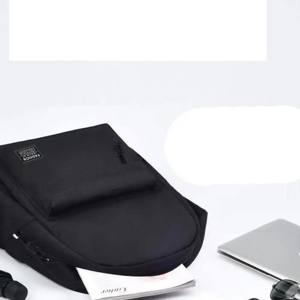 15 inches Versatile Backpack High Quality Black Grey Washable Travel Bag Oxford Cloth Computer Bag Unisex