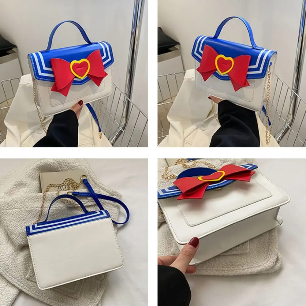 Japanese Bowknot Designer Purses and Handbags Kawaii Shoulder Bag for Young Girls Women Crossbody Bag Uniform Messenger Bag