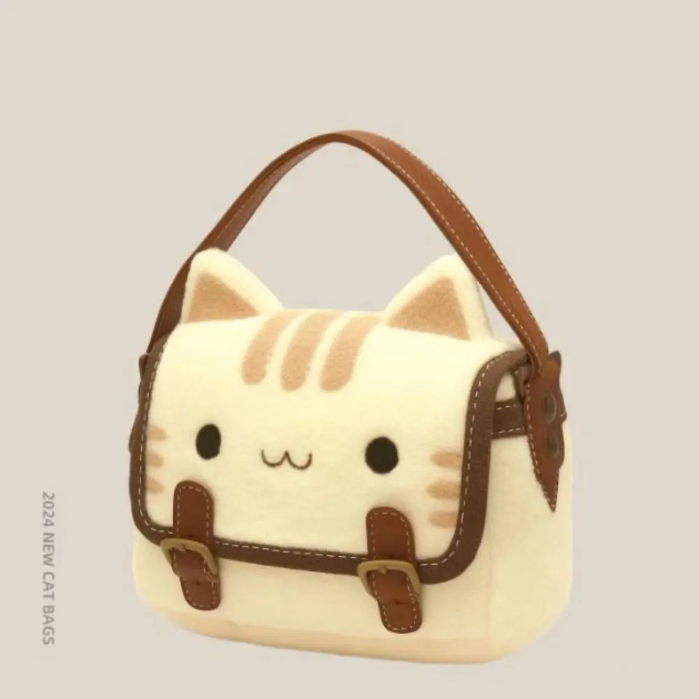 Fashion Cute Plush Kitten Handbag High Appearance Level Furry Cat Clutch Bag Soft Crossbody Bag for Woman