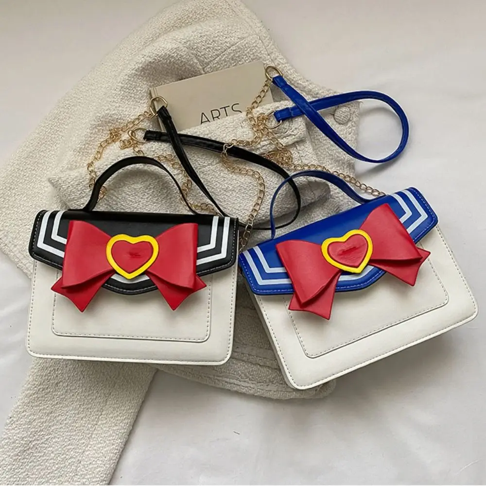 Japanese Bowknot Designer Purses and Handbags Kawaii Shoulder Bag for Young Girls Women Crossbody Bag Uniform Messenger Bag