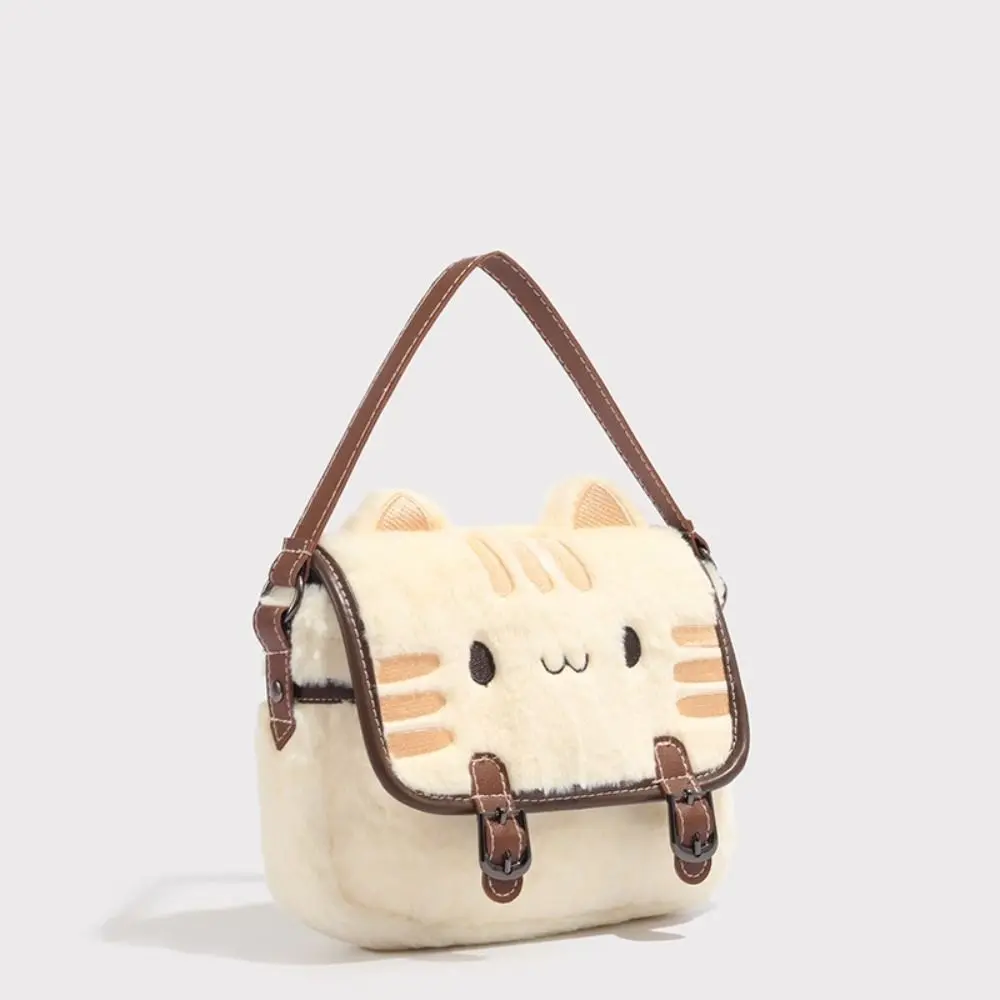 Fashion Cute Plush Kitten Handbag High Appearance Level Furry Cat Clutch Bag Soft Crossbody Bag for Woman