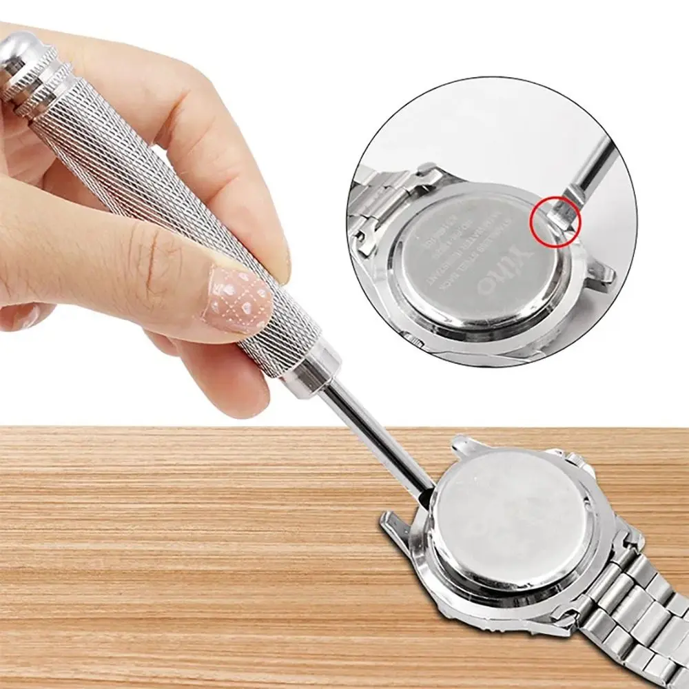 1Pcs Metal Repair Tool Pry Tool New Press Battery Change Back Case Remover Remover Screw For Watchmaker Watch Back Case Opener