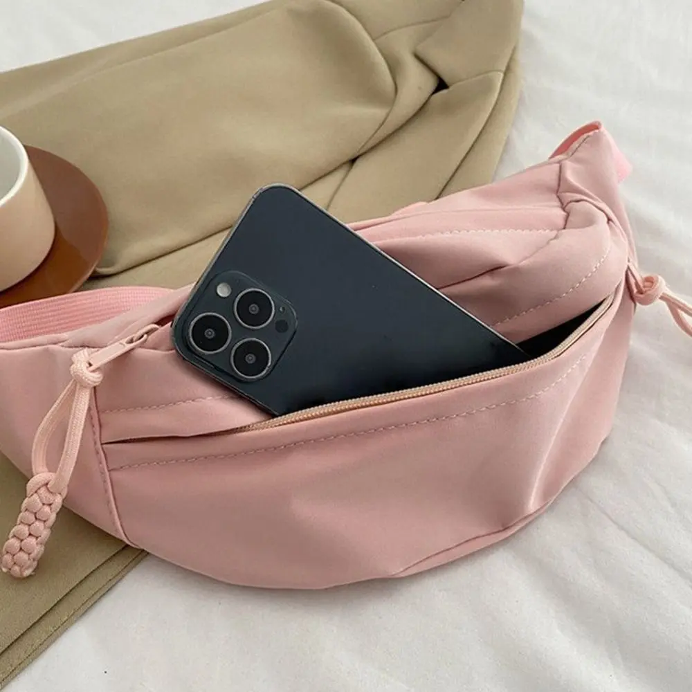 Ladies Canvas Crossbody Bags Solid Color Women Sling Waist Pack Women's Chest Bag Waterproof Hiking Bag Handbags