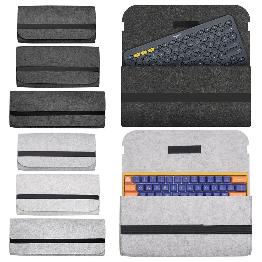 Portable 60/ 87/104 Keys Keyboard Bag Keyboard Pack Felt Bag Mechanical Keyboard Carrying Case Storage Bag Peripheral Bag