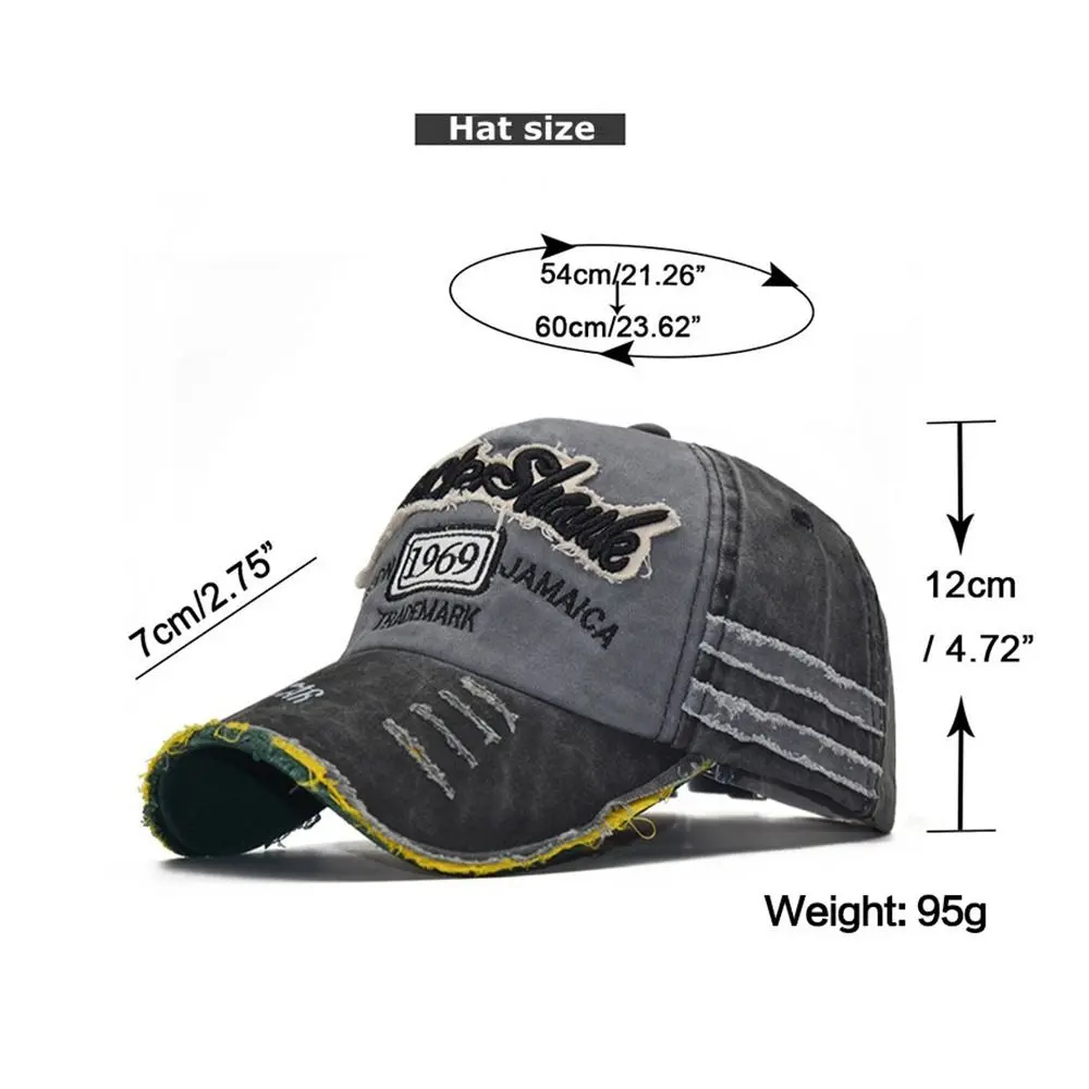 Embroidery Baseball Caps Men Women Retro Washed Cotton Snapback Caps Outdoor Sports Visor Sun Hat Unisex