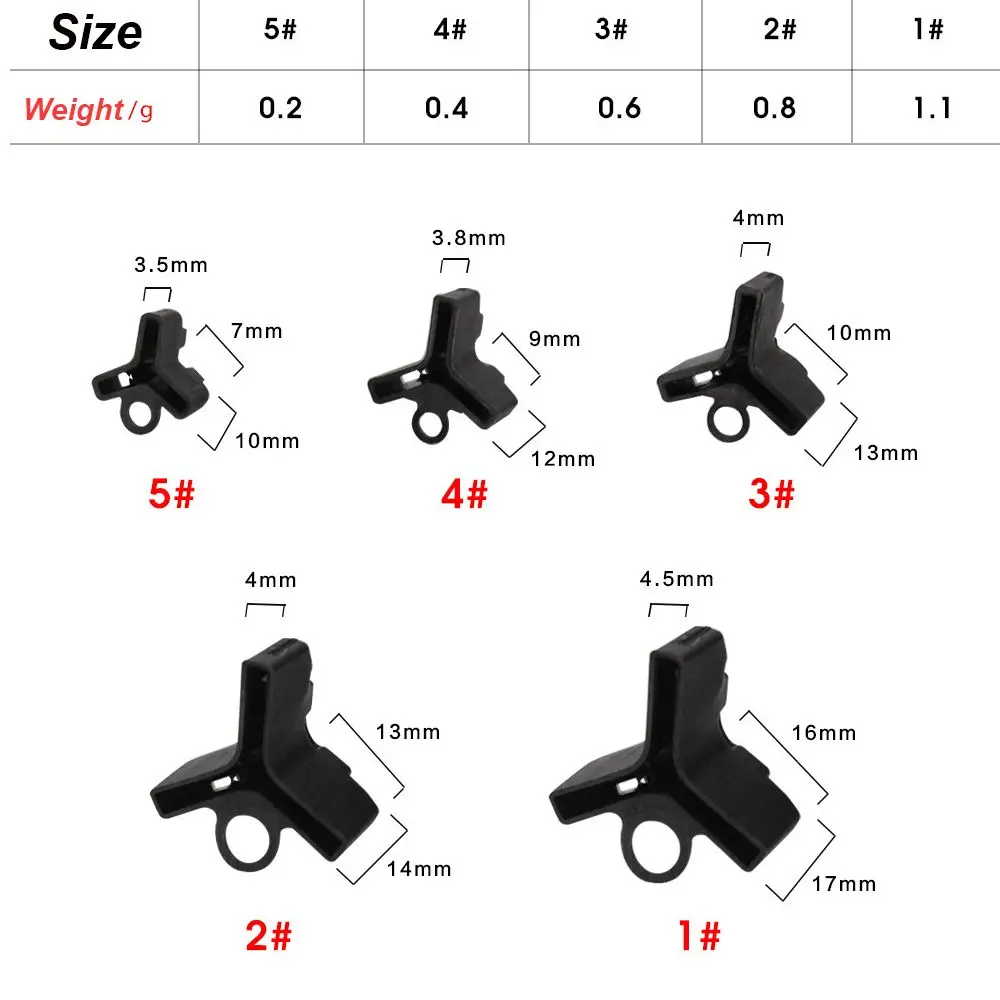 1# 2# 3# 4# 5# Plastic Portable Caps Protector Hooks Covers Case Fishing Treble Hooks Bonnets