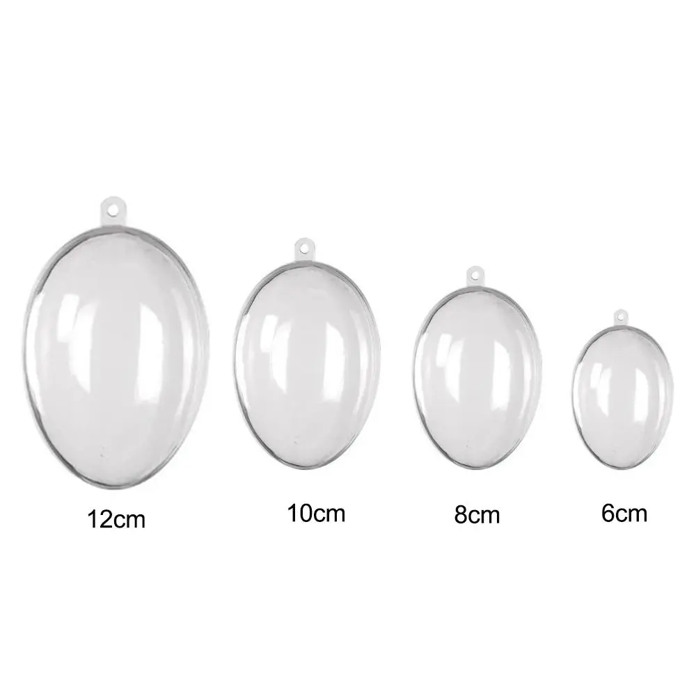 5PCS Party Supplies Easter Eggs Home Decoration Egg Shape Favors Candy Box Hollow Hanging Decor Fillable Plastic Clear Ball