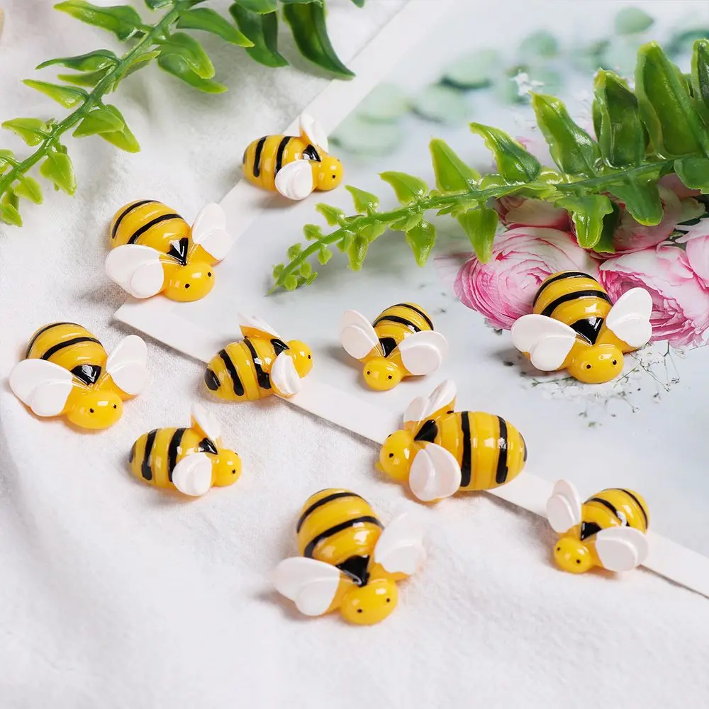 5pcs/ lot Crafts Hair Ornament Children Toys Artificial Bees Slime Pendants Simulated Animals Mini Bee