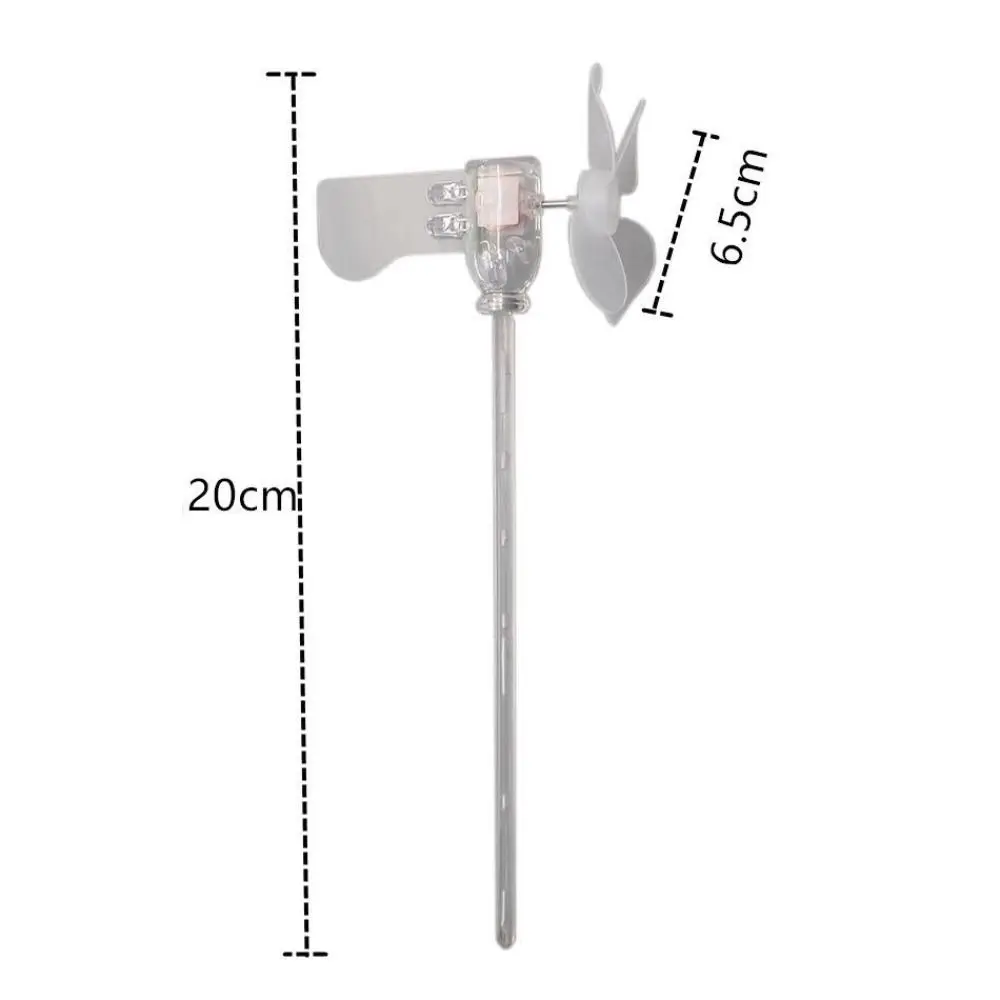 Small Windmill Car Decorations Wind Power Generation Mini Windmill LED Light Safe Riding Warning Effect
