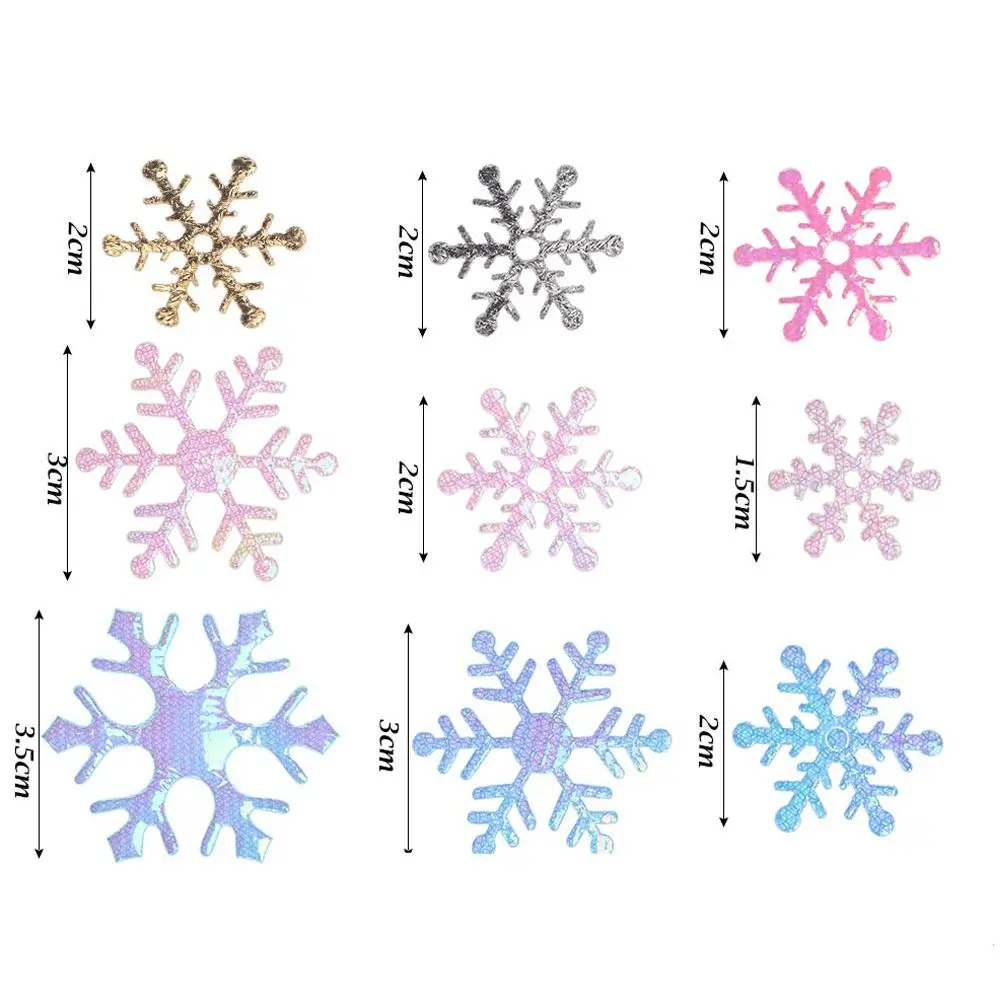 100/200/300Pcs DIY Craft Home Decor Birthday Party Supplies Festival Ornament Xmas Snowflake Christmas Confetti Tinfoil Sequins