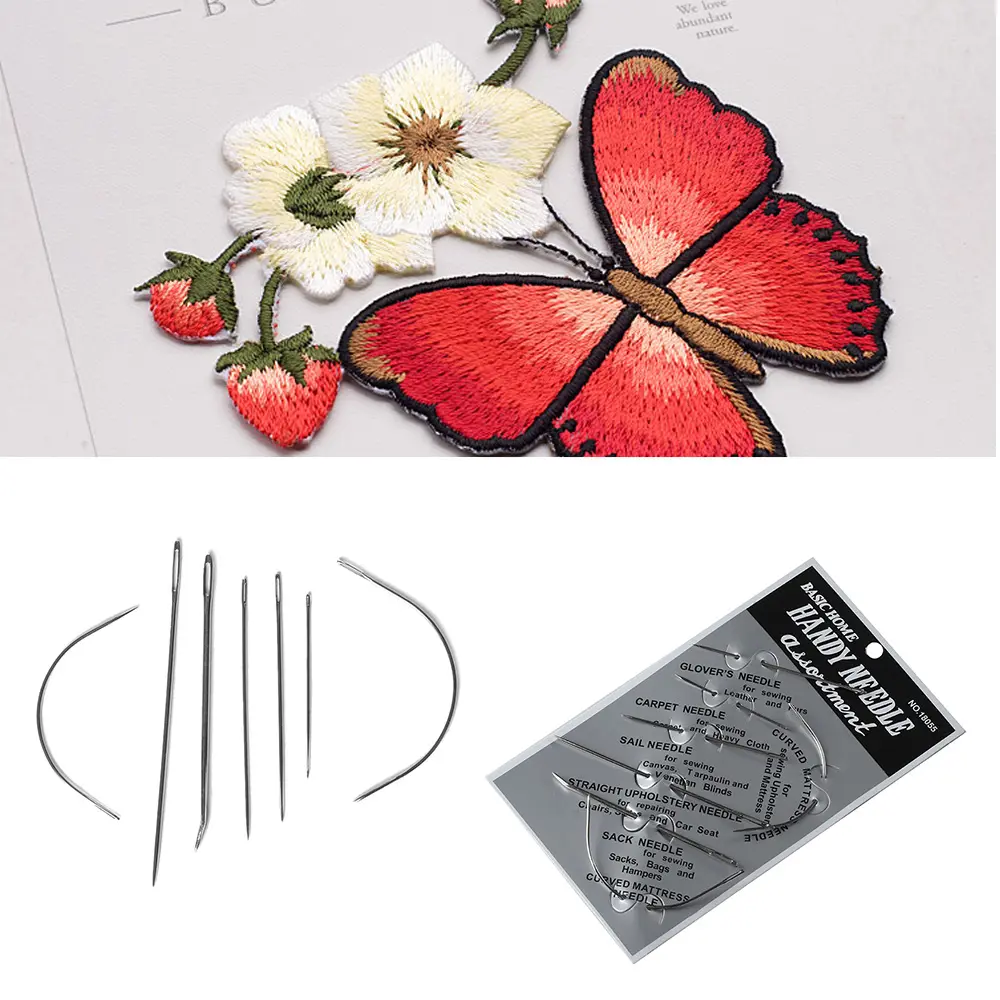 7pcs Handy Repair Upholstery Sewing Needles Carpet Leather Curved Canvas