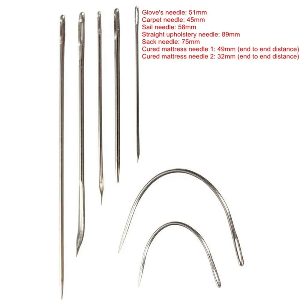 7pcs Handy Repair Upholstery Sewing Needles Carpet Leather Curved Canvas