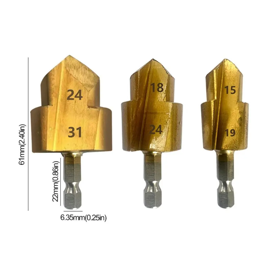 PPR Lifting Stepped Drill Bit Hexagon Shank Water Pipe Connection Tool 20/25/32mm