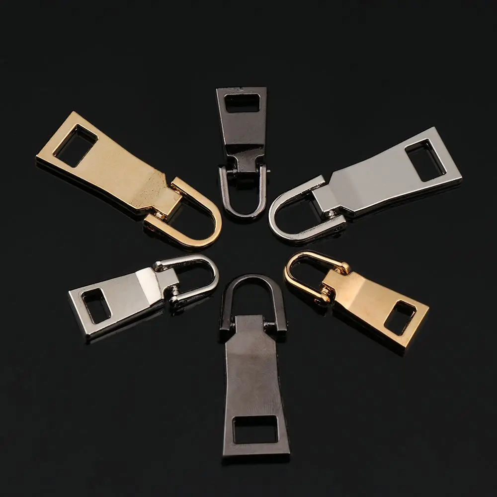 5pcs Detachable Metal Zipper Head Zipper Pull Zipper Repair Kit Replacement For Bag Suitcase Clothes Metal Zip Sewing Kit