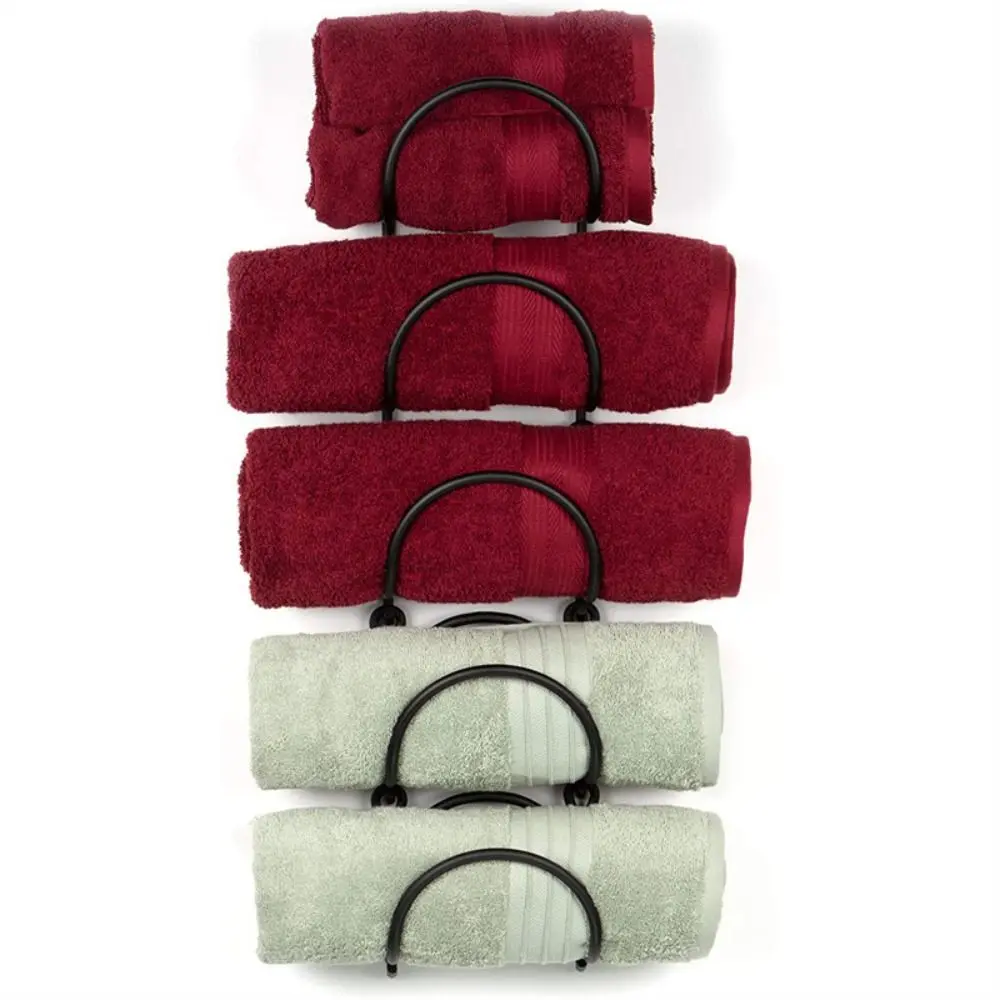 Wall-Mounted Towel Storage Rack Wine Rack Multifunctional Storage Shelf Easy Install Space-Saving Room Decor Bedroom Supply
