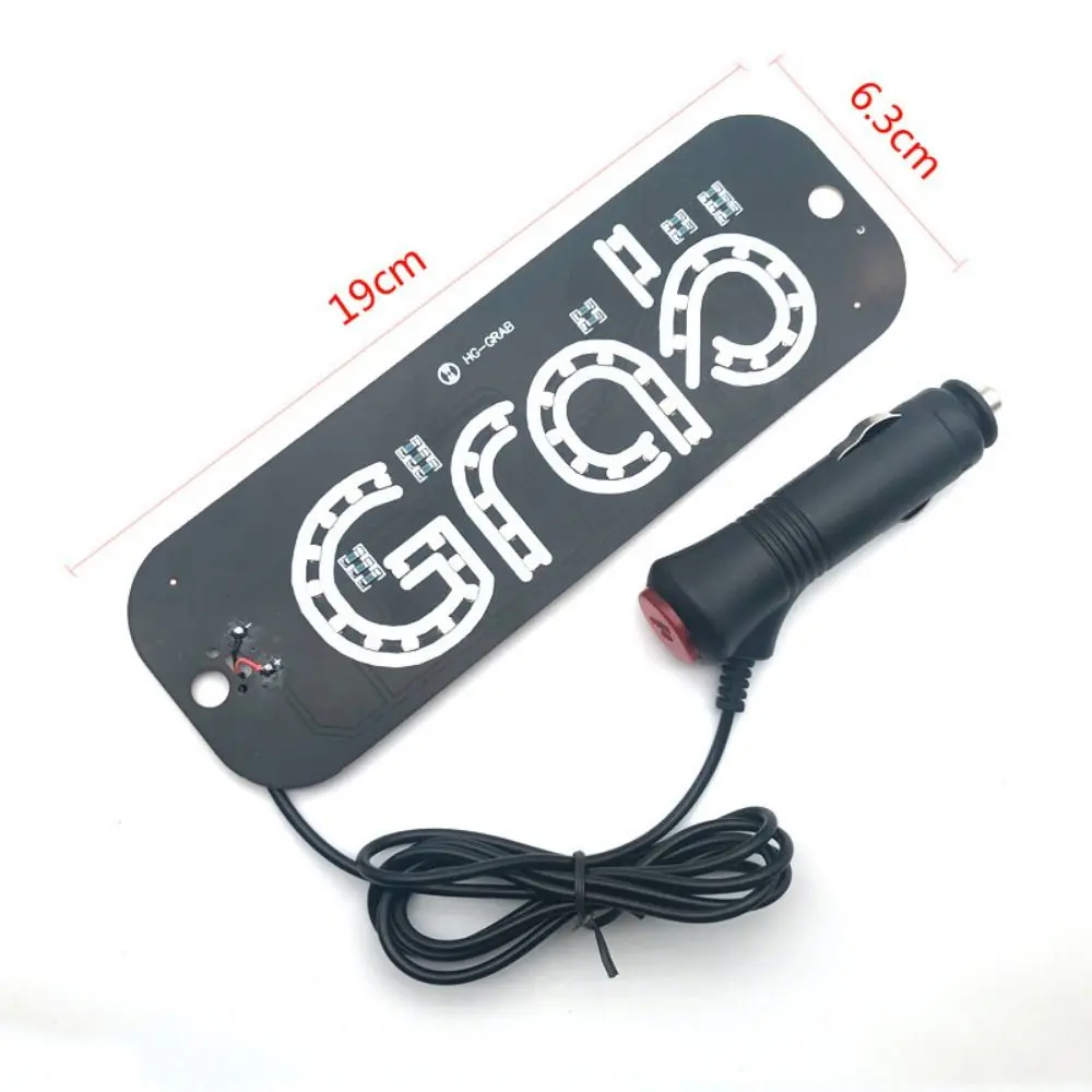 1Pc GRAB LED Signal Beacon Taxi Panel Car Light Signal Light Windscreen Green Light Cab Indicator Inside Taxi Light Car