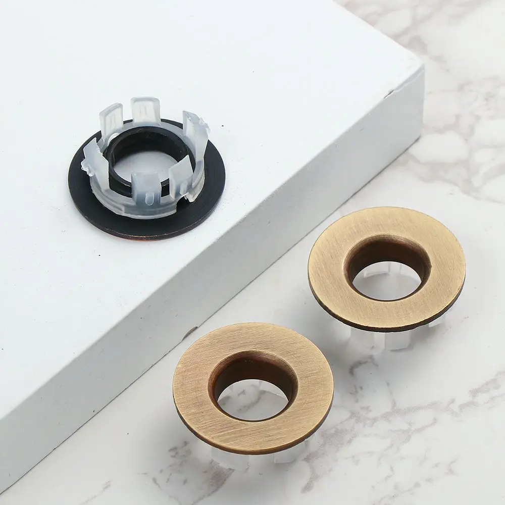 Bathroom Sink Round Hole Overflow Cover Basin Faucet Sink Hole Cover Six-foot Ring Insert Replacement