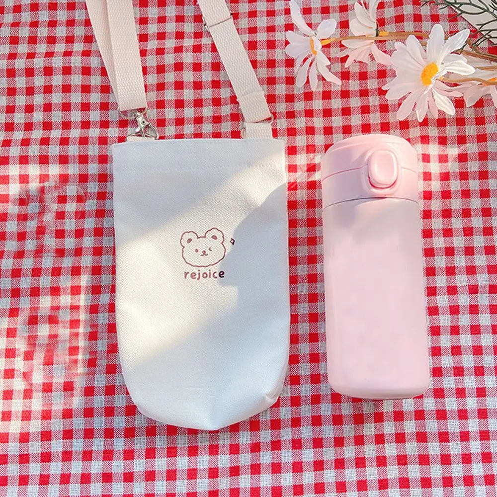 Cartoon Portable Water Cup Sleeve Adjustable Shoulder Crossbody Mug Bottle Strap Travel Outdoor Cup Accessory