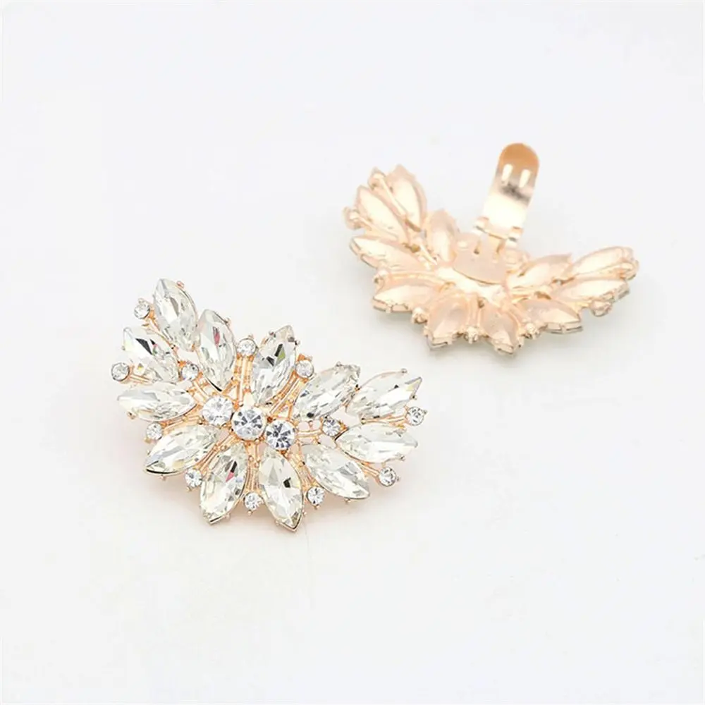 1PC Lady Rhinestones Shoe Clips Wedding Bride Crystal Shoes Decoration Women High Heel Charms Jewelry Shoes Decorations