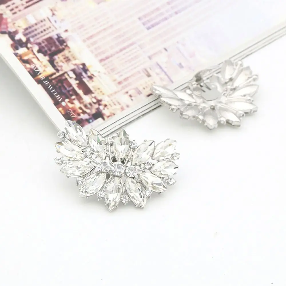 1PC Lady Rhinestones Shoe Clips Wedding Bride Crystal Shoes Decoration Women High Heel Charms Jewelry Shoes Decorations