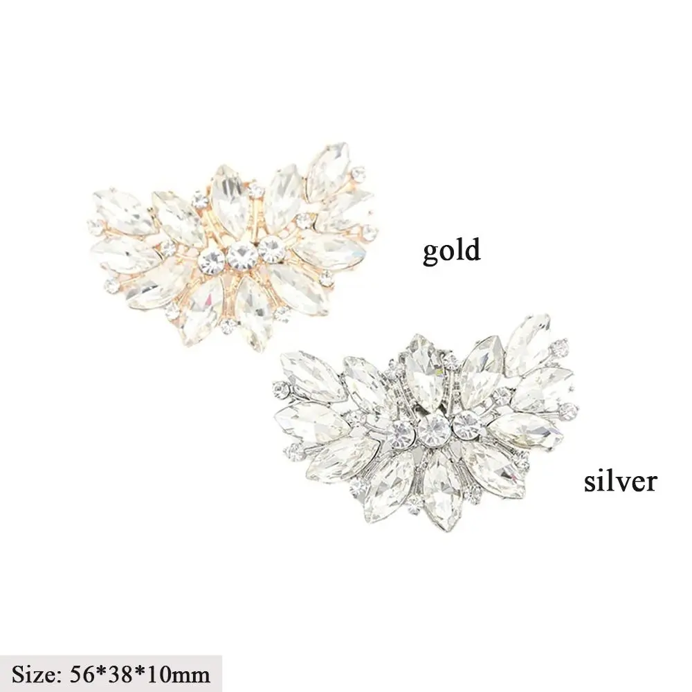 1PC Lady Rhinestones Shoe Clips Wedding Bride Crystal Shoes Decoration Women High Heel Charms Jewelry Shoes Decorations