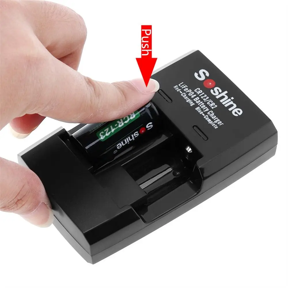 Battery Charger CR123/CR2 Charger for 16340 15266 14250 Charger 3.2V Dual-slot USB Charger