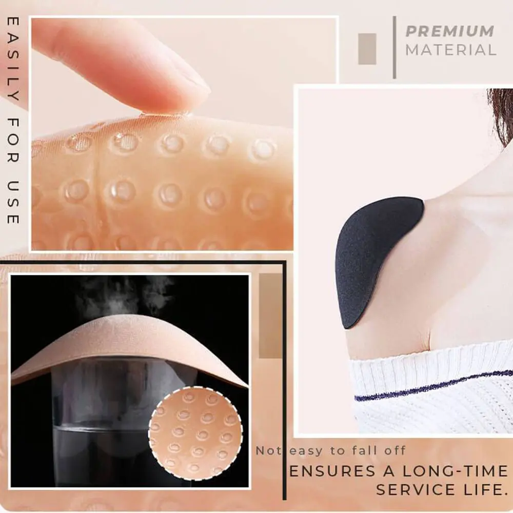 2Pcs Soft Anti-Slip Invisible Shoulder Pads Naturally Increased 2 IN