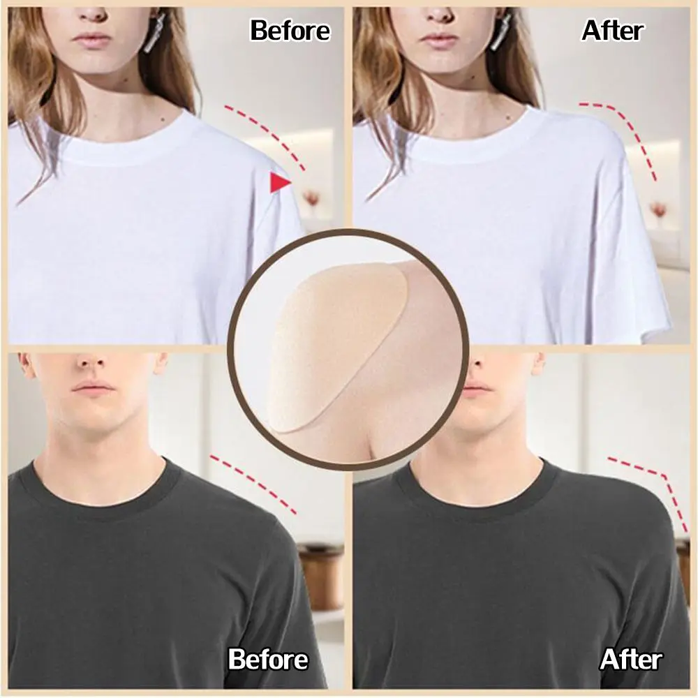 2Pcs Soft Anti-Slip Invisible Shoulder Pads Naturally Increased 2 IN