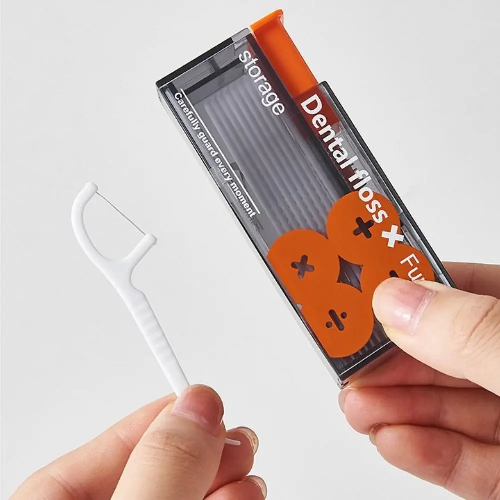 Automatic Dental Floss Storage Box Portable Flosses Dispenser Convenient Floss Pick Organizer Oral Hygiene Care For Traveling