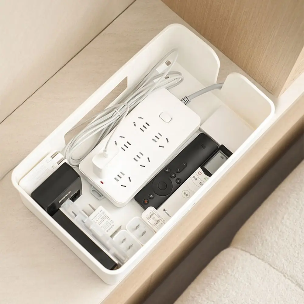Cable Storage Box Power Strip Case Power Line Wire Management Organizer Anti-Dust Charger Socket Network Line Storage Bin