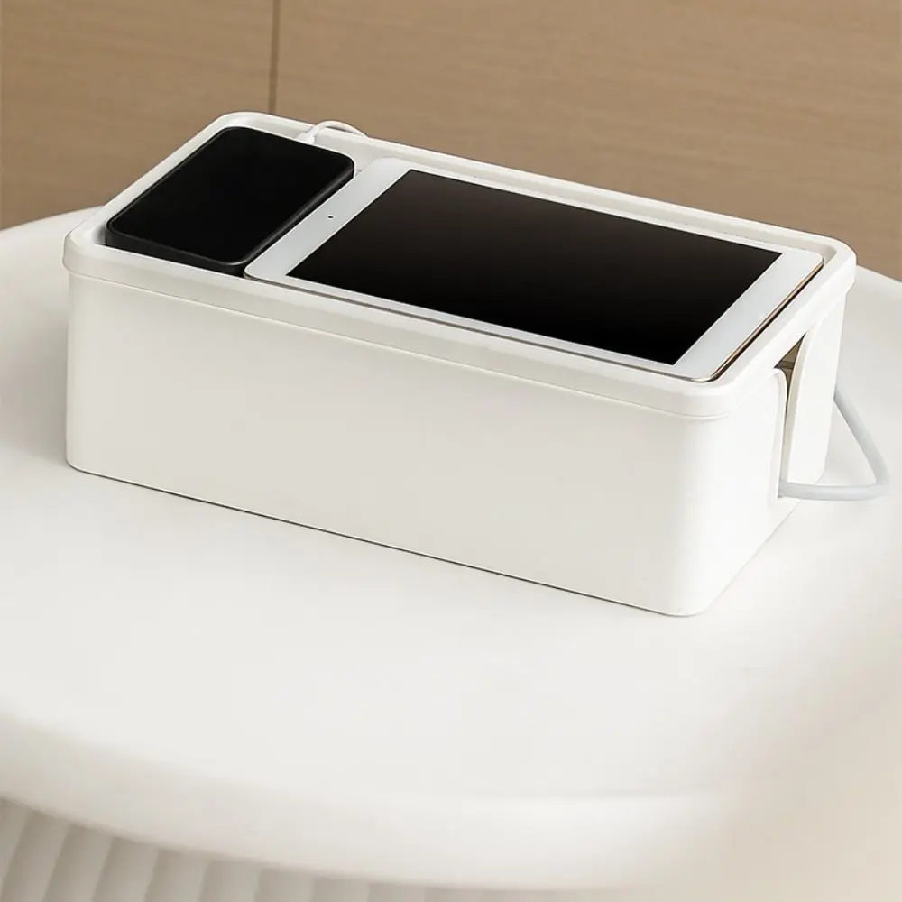 Cable Storage Box Power Strip Case Power Line Wire Management Organizer Anti-Dust Charger Socket Network Line Storage Bin