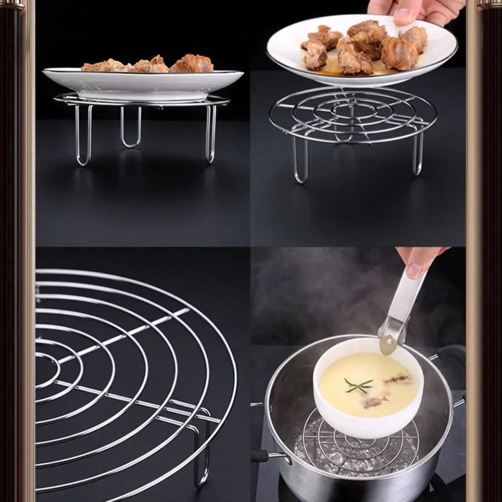 Durable 304 Stainless Steel Tray Stand Pot Steaming Steamer Rack Cookware Steamer Shelf