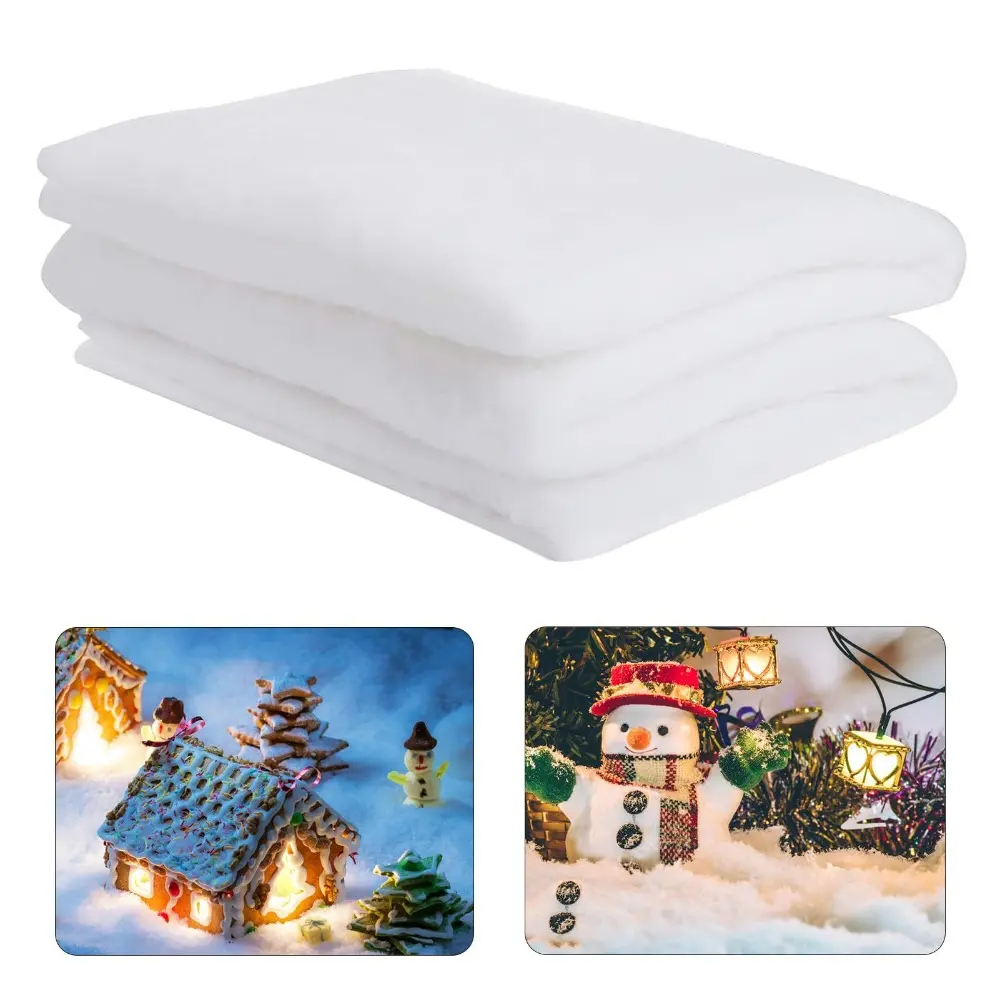80*240CM Christmas Snow Cover Blanket Artificial Cotton Blanket Christmas Tree Backdrop Decoration Fake Snow Carpet