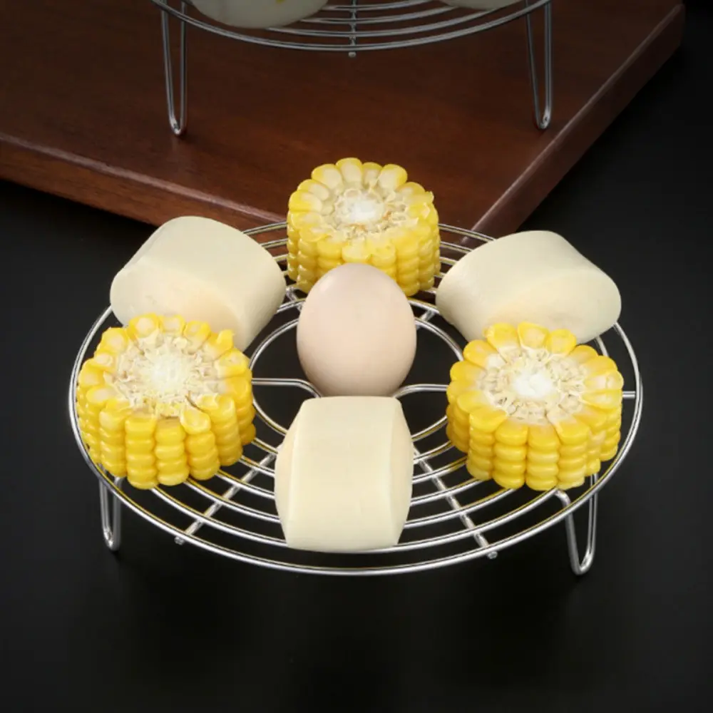 Durable 304 Stainless Steel Tray Stand Pot Steaming Steamer Rack Cookware Steamer Shelf